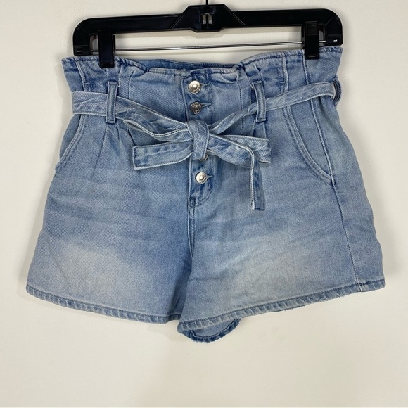 American Eagle Mom Short Button Fly Denim Paperbag Jean Shorts - Picture 1 of 5